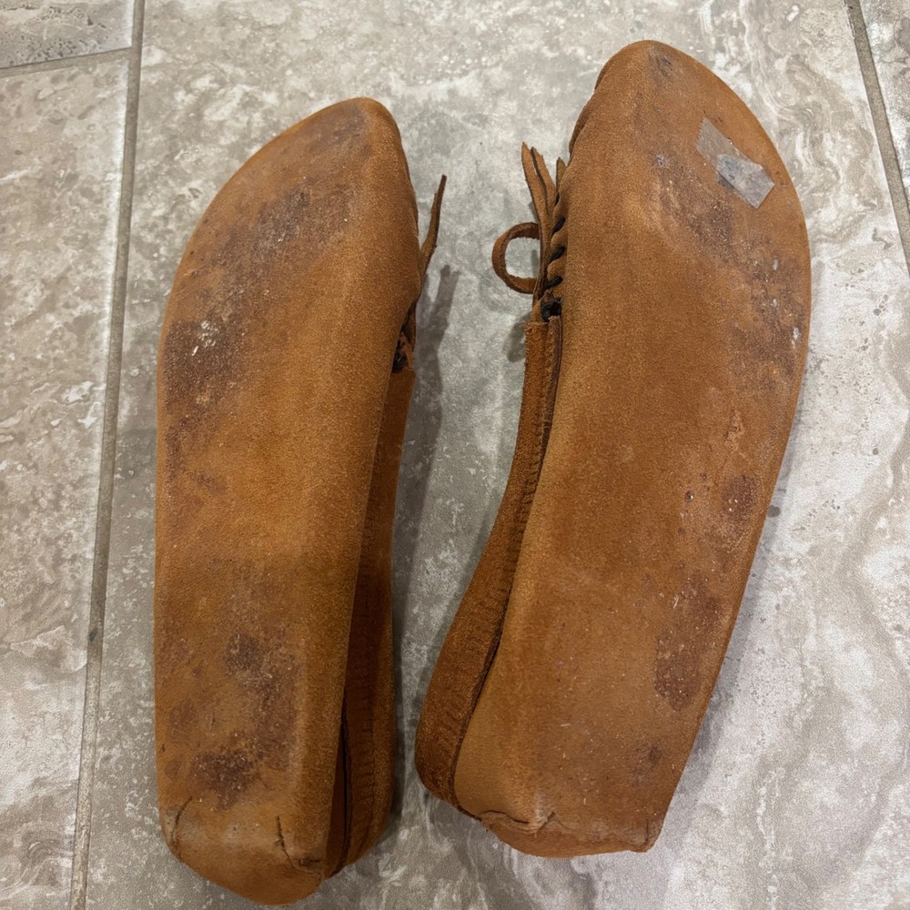 Minnetonka Womens Brown Suede Fringe Moccasin Slip On Flat Shoes
9.5‎ - Picture 7 of 9